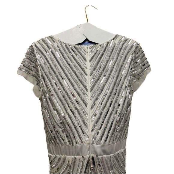 Adrianna Papell Sequins Beaded Floor Length Gown - Picture 11 of 13